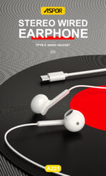 ⁦🎧 سماعة ASPOR A221 السلكية بصوت HiFi ومنفذ Type-C⁩ - الصورة ⁦4⁩