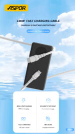 ⁦⚡ كابل بيانات ASPOR A098 USB-C إلى USB-C بقوة 60واط⁩ - الصورة ⁦2⁩