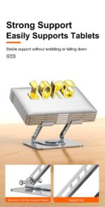 ⁦حامل لابتوب ASPOR A703 – قاعدة معدنية قابلة للطي⁩ - الصورة ⁦5⁩