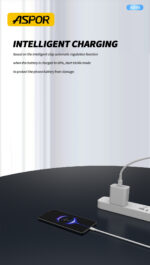 ⁦⚡ كابل بيانات ASPOR A098 USB-C إلى USB-C بقوة 60واط⁩ - الصورة ⁦6⁩