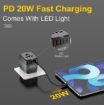 ⁦🌍 شاحن السفر العالمي ASPOR A893 بقدرة 35 واط بتقنية GaN⁩ - الصورة ⁦6⁩