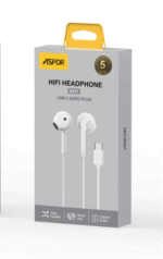 ⁦🎧 سماعة ASPOR A221 السلكية بصوت HiFi ومنفذ Type-C⁩ - الصورة ⁦2⁩